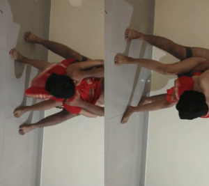 Wife fucked doggy style in red saree