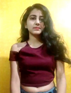 Hot girl stripping and rubbing pussy