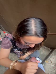 Sexy Girl Giving Blowjob To Boy Outdoor